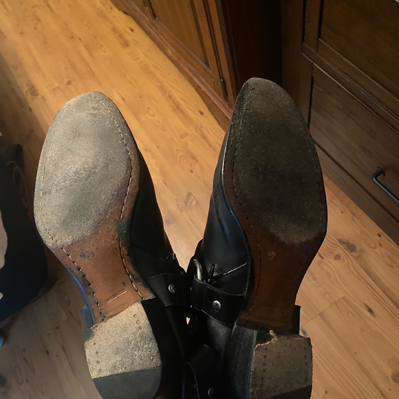 Story Et Fall Black Harness Leather Boots - Picture 4 of 5